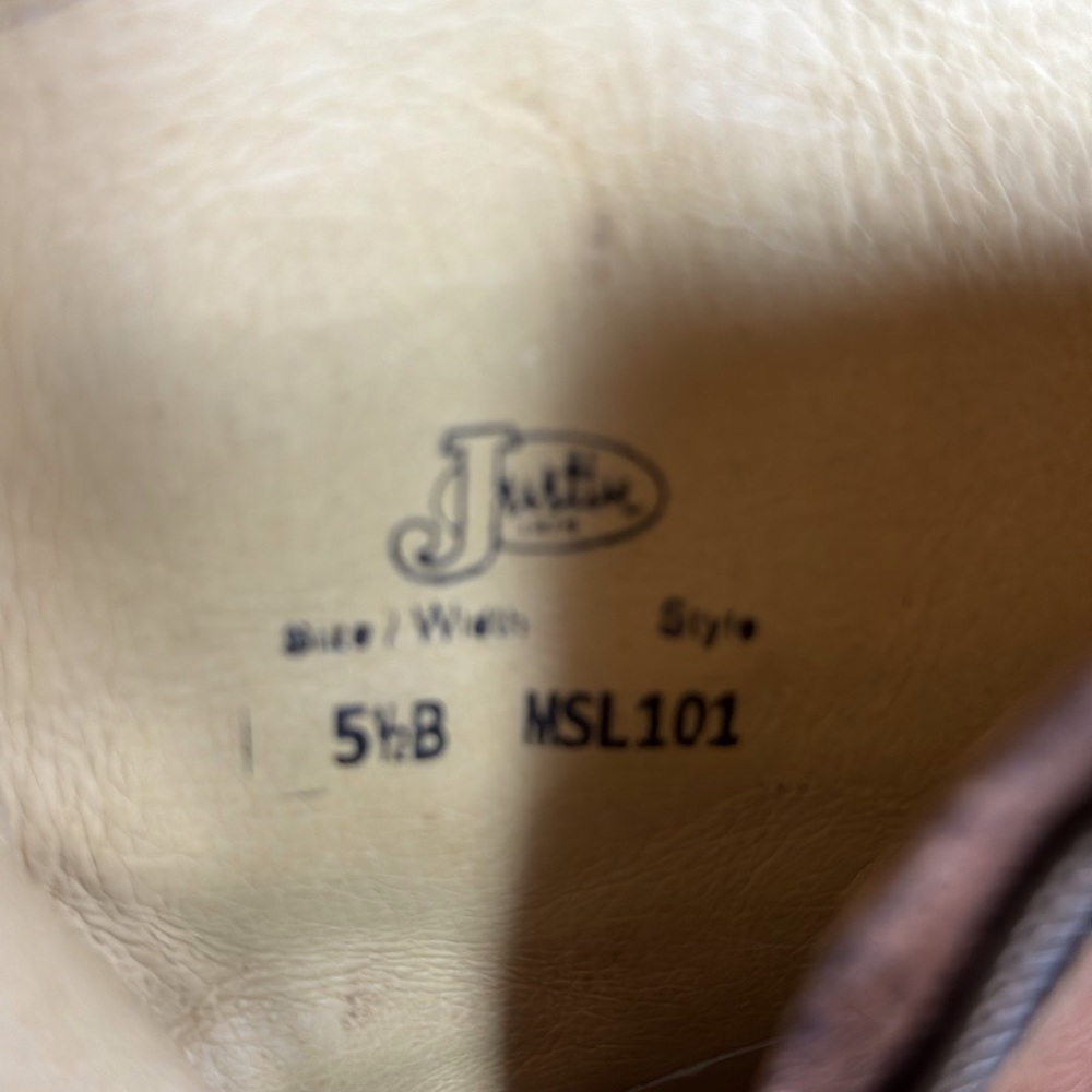 Justin Tan RUSTICO brown distressed leather ankle boots Size 5.5 - Picture 14 of 14